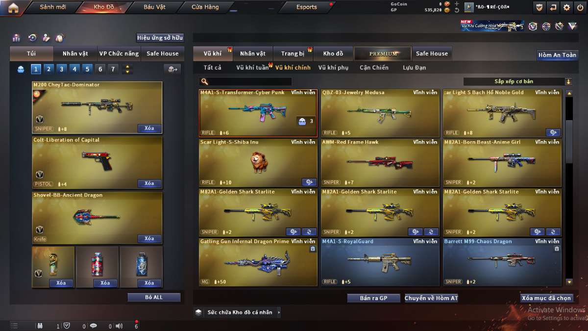 shop acc cf uy tin gia re